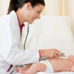 Appointment with a pediatrician for a cold in a newborn